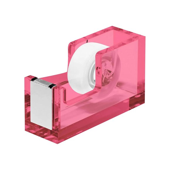 Dispensador de cinta OfficeGoods 12 cm rosa acrílico