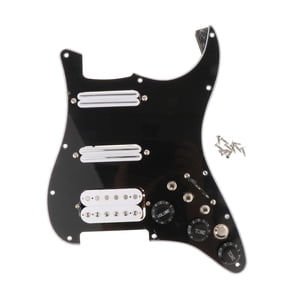 Bothyi - Loaded Prewired Pickguard Ssh Pastillas Repuesto De Guitarra Para Guitarras Eléctricas Negro
