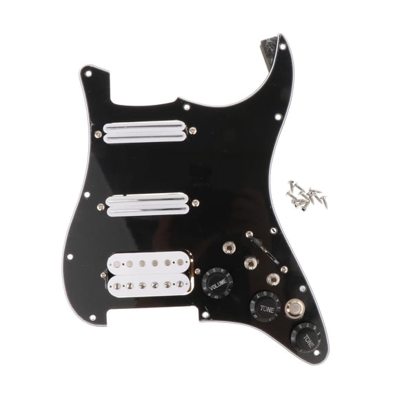 Loaded Prewired Pickguard SSH Pastillas Repuesto De Guitarra Para Guitarras Eléctricas Negro