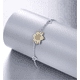 thumbnail image 3 of Pulsera plata 925 girasol corazón brazalete plateado, 3 of 3