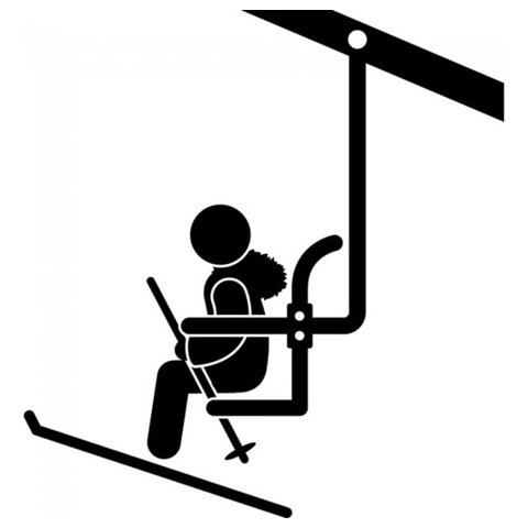 Rienda Libre Graphics - Decomural Ski Lift Skier Winter Sports Ws-17181