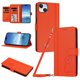 thumbnail image 1 of Funda Cartera Trébol para iPhone 15 Plus con Ranuras Tarjetas y Carga Inalámbrica Naranja, 1 of 6