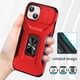 thumbnail image 3 of Funda Armada para iPhone 15 con Tapa Deslizante y Soporte Magnético Giratorio Rojo, 3 of 5
