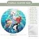 thumbnail image 2 of Mermicorno Caída De Estrellas theme Fitted Round Tablecloths Elastic Edged Table Covers Waterproof Table Cloth For Kitchen Holiday Party Tables Decor 120cm, 2 of 6