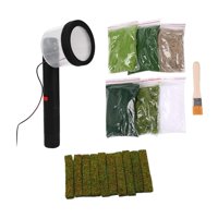 Magideal - Aplicadores De Césped Estático Flocado De Césped Estático Con 6 Bolsas De Césped Estático, 10 Kits De Flocado De Arbustos Máquina De Flocado Estático