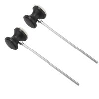 Magideal - 2X Batidor De Pedal De Tambor, Palos De Percusión De Graves Antideslizantes, Pedal De Pie De Tambor De Eje De Metal Para Reemplazo De Actualización De