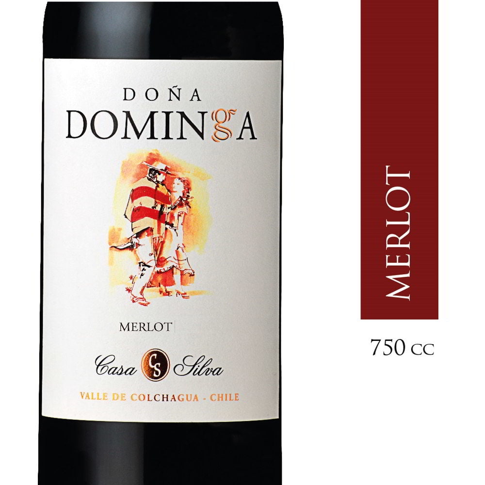 Vino Tinto Merlot Reserva Botella 750 cc Doña Dominga