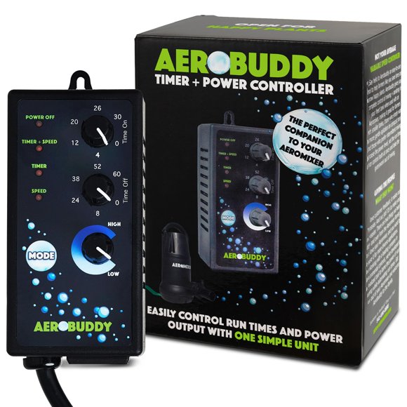 Controlador de velocidad y temporizador de intervalos AEROBUDDY para bomba de agua