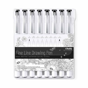 Ohuhu 8 Marcador Tiralíneas Para Dibujo.