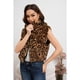 thumbnail image 2 of Chaqueta Corta Mujer Sin Mangas Peluda Animal Print 6097, 2 of 4