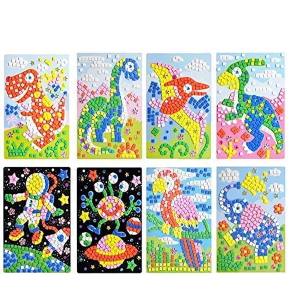 Kit de pegatinas de mosaico para manualidades, CCINEE, Navidad, Año Nuevo, para niños