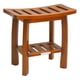 thumbnail image 1 of Banco de spa Oceanstar de madera maciza con estante de almacenamiento, color marrón, 1 of 5