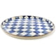 thumbnail image 1 of Bandeja Redonda MACKENZIE-CHILDS Esmalte Azul-Blanco Royal Check, 1 of 6