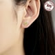 thumbnail image 3 of Aros Pendientes Plata 925 Mariposa Margarita Diseño Elegante plateado Talla única, 3 of 5