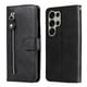 thumbnail image 3 of Funda con Cremallera para Samsung Galaxy S25 Ultra, Carcasa Cartera de Cuero PU con Soporte y Tarjetero, 3 of 6
