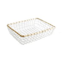 Magideal - Cesta De Almacenamiento De Huevos, Soporte Para Bocadillos Y Frutas, Cesta Tejida De Alambre, Bandeja Para Almacenar Alimentos, Contenedor De Huevos D 40X31X11Cm