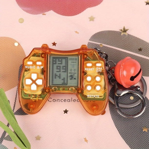 Mini Handheld Game Players Machine, Pocket Game Console, Built-in Games Use For Key Chain Ring Holder Kids Gift