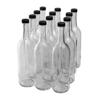 Botellas De Vino Fastrack, 750 Ml, Color Burdeos Transparente (Paquete De 12)