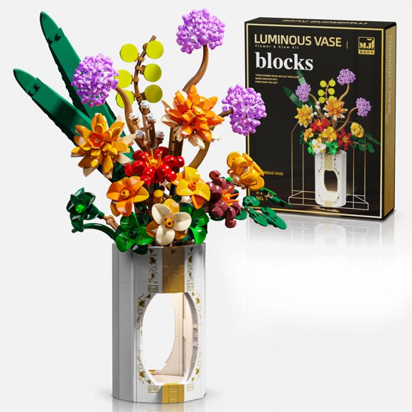 Set de Construcción IBLOTIME 890 piezas Florero iluminado