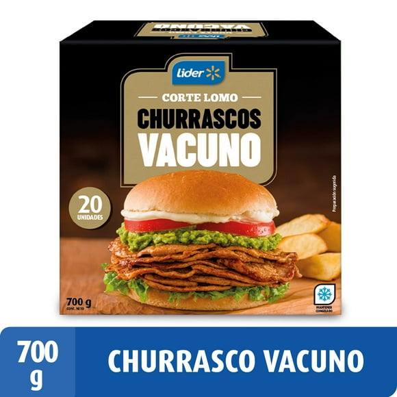 Churrasco Lomo de Vacuno 20 Un, 700 g