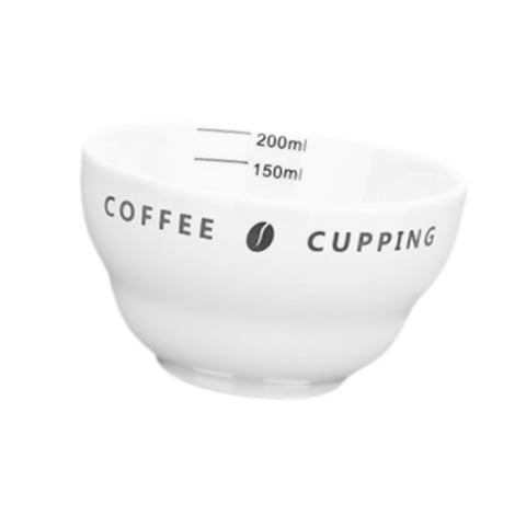Magideal - Taza De Café, Jarra De Taza De Café De 200 Ml, Accesorios De Medición De Café Expreso, Taza Medidora De Café De Cerámica Apilable Para Café Expreso Blanco Interior