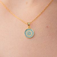 By Turquía - Collar Goz Turkuaz D Plata 925