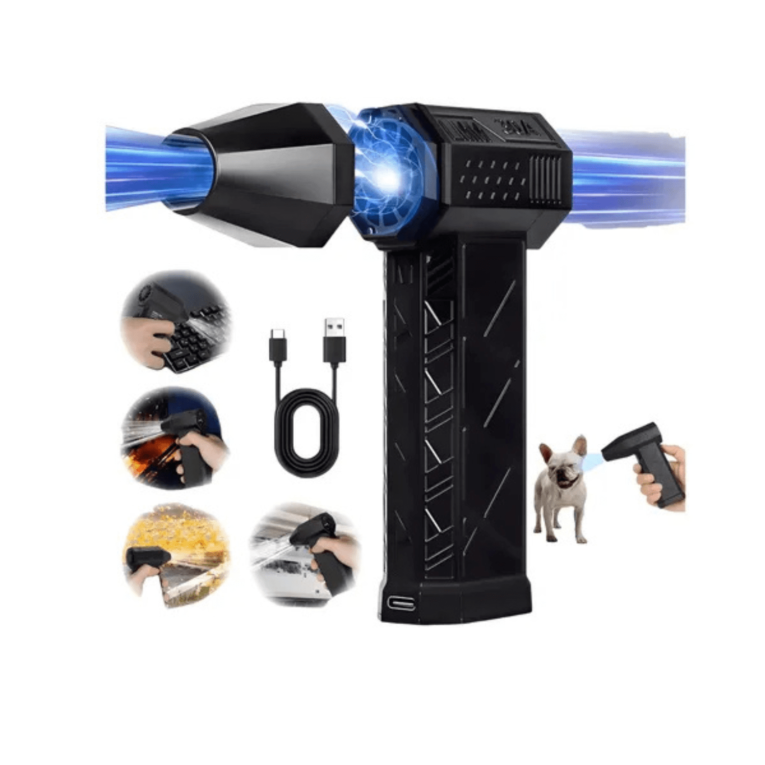 Click Ventas - Mohits Potente Ventilador Turbo De 130000 Rpm Sopladora Mini