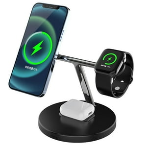 Genérico - Cargador Inalambrico 3 En 1 Para Iphone - Apple Watch - Airpods / Magsafe