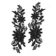 thumbnail image 4 of 2 Apliques De Encaje Con Bordado De Flores Para Boda, Vestido De Fiesta, Ropa, Color Negro, 4 of 5