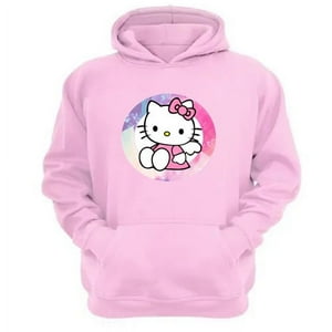 Genérico - Polerón Canguro Gatita Kitty Rosa Talla M Unisex