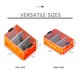 thumbnail image 3 of Cajas de almacenamiento SIDIO Pro Pack naranja apilables con tapas, 3 of 7