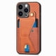 thumbnail image 3 of Funda Resistente para iPhone 15 Pro Max con Tarjetero y Soporte, Diseño Magnético Marrón, 3 of 5