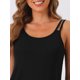 thumbnail image 5 of INSPIRE CHIC Vestido de Dormir de Modal Acanalado para Mujer con Doble Tirante Espagueti hasta la Rodilla para Descanso y Viaje XS Negro, 5 of 6