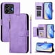 thumbnail image 3 of Funda Tipo Billetera para ZTE Axon 60 Lite con Cremallera Portatarjetas Soporte Correa de Muñeca Cuero púrpura, 3 of 5