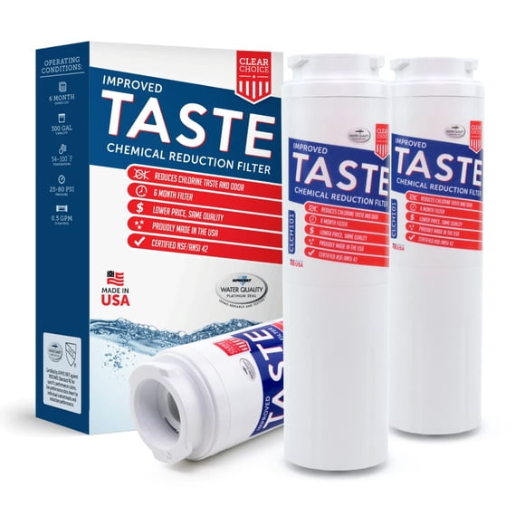 Filtro de agua Clear Choice compatible con UKF8001, caja de 3