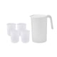 thumbnail image 3 of Jarra De Agua De 2,5 L Y Jarra De Agua De 4 Tazas Para Acampar, Fiesta De Picnic, Color Blanco, 3 of 5