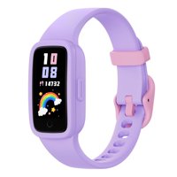 Reloj Rastreador De Actividad Física Biggerfive Vigor 3 Para Niños De 5 A 15 Años, Color Lila