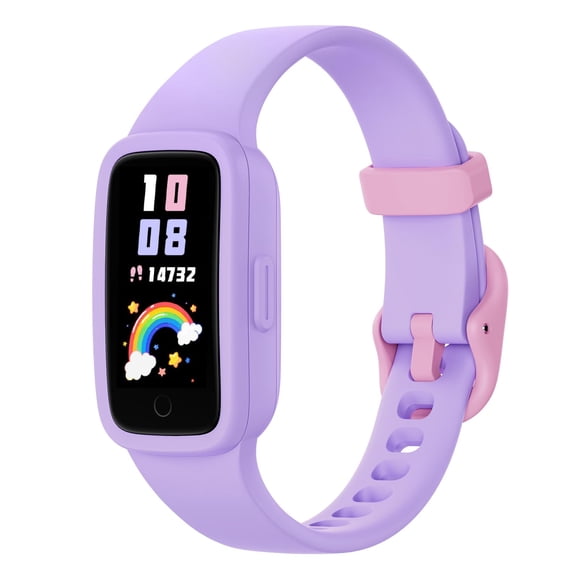 Reloj rastreador de actividad física BIGGERFIVE Vigor 3 para niños de 5 a 15 años, color lila