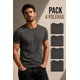 thumbnail image 1 of Pack 4 Poleras Basicas Cuello Redondo 100% Algodon 200g Carbon L Lisa, 1 of 3
