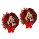 thumbnail image 1 of 2 Piezas Guirnalda De Navidad Decoración De La Pared De La Puerta Ornamento De Navidad Sagrada Familia Artificial, 1 of 5