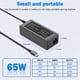 thumbnail image 3 of Cargador de portátil VJYUIJAY Universal 65W USB C para HP Lenovo Dell, 3 of 7