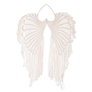 Magideal - Tapiz Colgante De Pared De Macramé, Tapiz De Ala De Ángel Tejido, Decoración De Cuerda De Algodón Bohemia Para Boda, Oficina, Sala De Estar, Dormitori