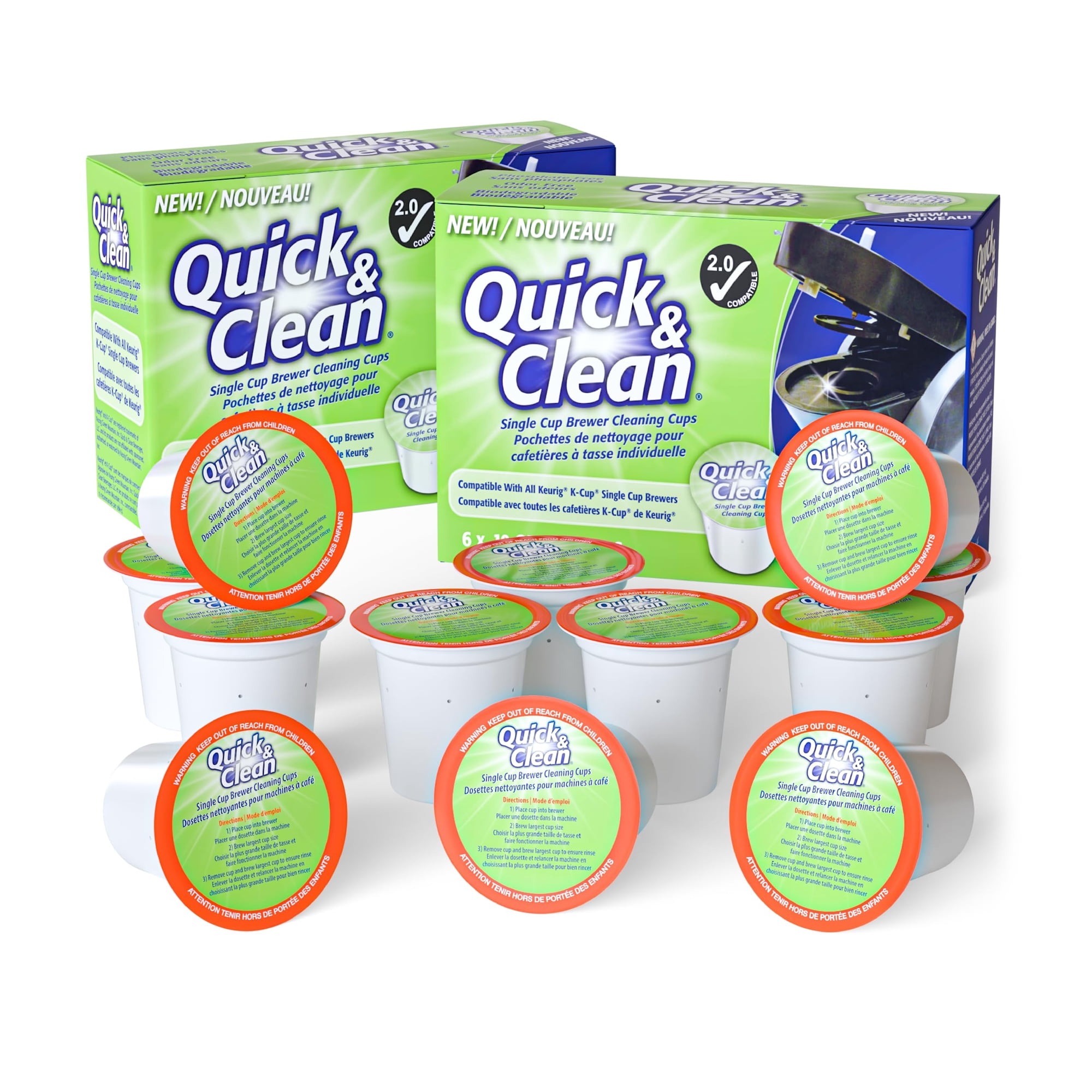 Quick-clean - Limpiador De Vasos Cleaning Pods Quick & Clean K Para Keurig 2.0