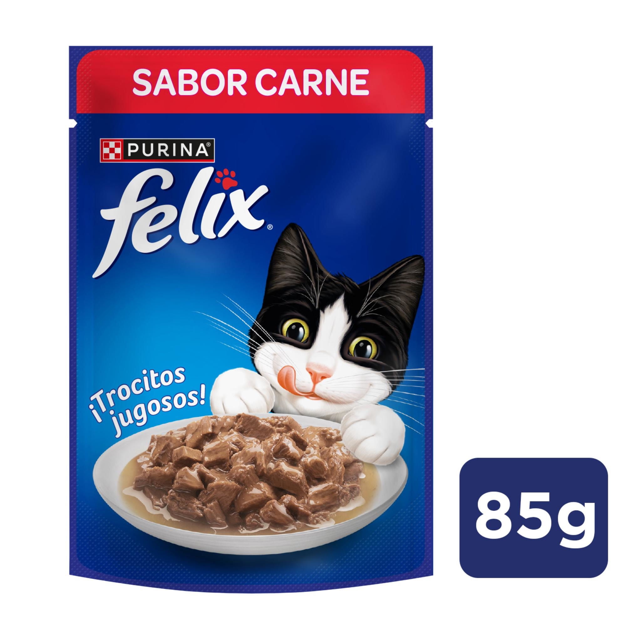 Alimento Húmedo Gato Adulto Sabor Carne Pouch 85 g Felix