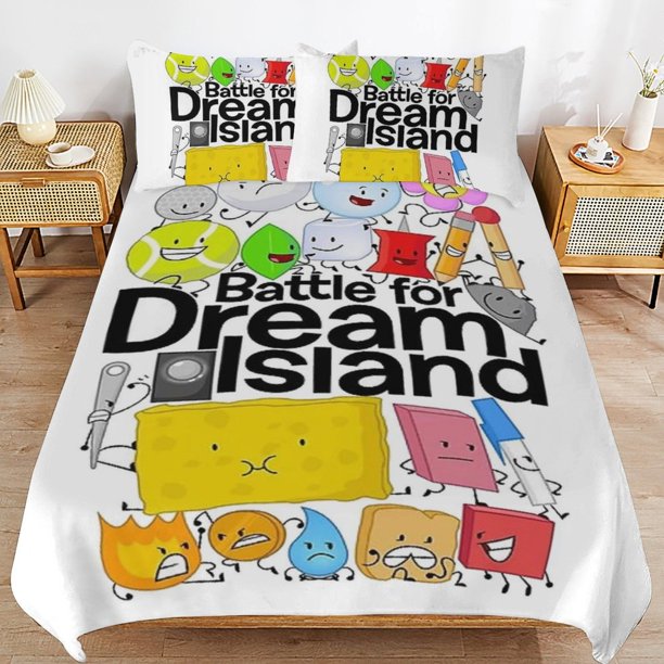 Game BFDI Battle For Dream Island Bedding Set Duvet Cover Comfortable and Lightweight Cartoon Bedding 3 Piece Bed Set