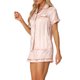 thumbnail image 4 of INSPIRE CHIC Conjunto de Pijama de Satén para Mujer Regreso a Clases Suave Manga Corta con Botones Ropa de Dormir con Bolsillo en el Pecho y Pantalones Cortos para Primavera Verano L Rosa Claro, 4 of 6