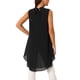 thumbnail image 3 of INSPIRE CHIC Blusas de Mujer de Gasa Cuello Simulado Sin Mangas Lazo en la Espalda Dobladillo Alto Bajo Camisa de Verano Negra XL, 3 of 6