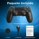 thumbnail image 4 of Mando inalámbrico compatible con PS4/Slim/Pro y PC, joystick para juegos remotos, negro, 4 of 4
