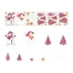 thumbnail image 4 of 6 piezas de calcomanías navideñas para pared, calcomanías navideñas para ventanas, muñecos de nieve, pegatinas de pared navideñas rosas para rellenar, 4 of 5