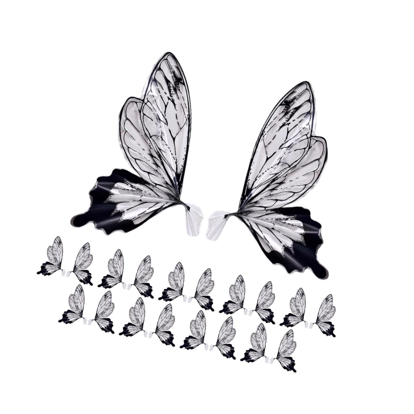 Magideal - 40X Papel De Regalo Con Forma De Mariposa Papel De Regalo Floral Suministros Sencillos De Floristería Para Tiendas Día De San Valentín Acción De Graci Negro